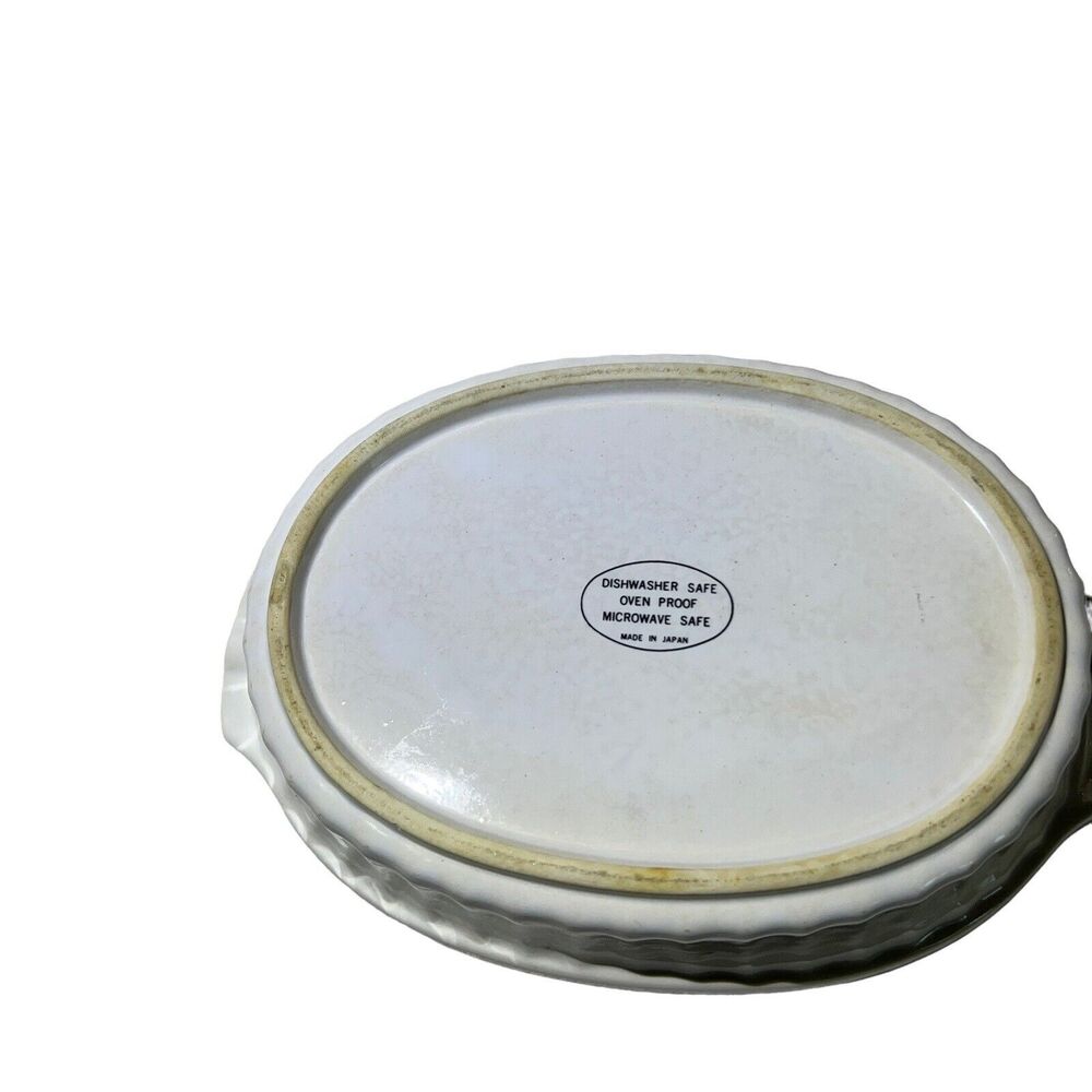VTG‎ White Floral Single Serve Casserole Dish 8.5x5.5 Oven Microwave Safe Japan - Picture 13 of 13